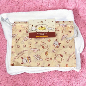 Sanrio Drawstring Bag Beige Brown